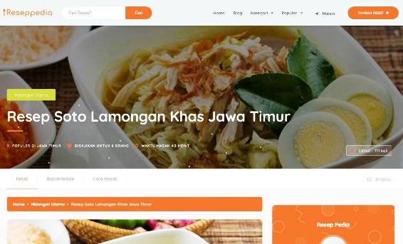 Resep Soto Lamongan di Reseppedia.com