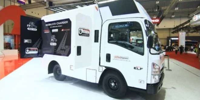 Utilitas Isuzu ELF sebagai Basis Kendaraan Mobile EV Charger