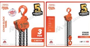 Chain Block Toyo 3 Ton x 5 Meter, Solusi Lifting Berkualitas dari Mega Jaya